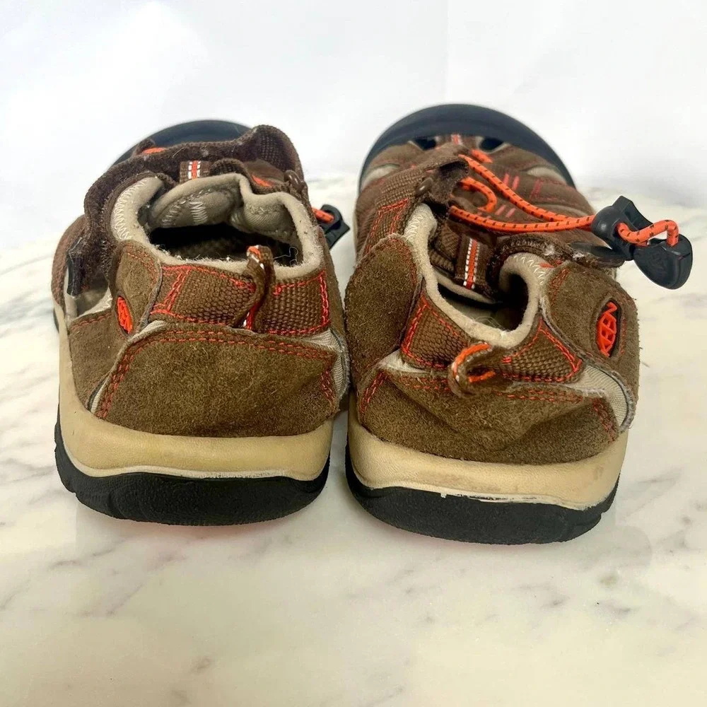 Keen Newport H2 Big Kids Size 5 Sandals Brown Orange Waterproof Hiking Youth